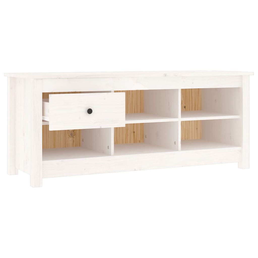 Schuhschrank 110x38x45,5 cm Massivholz Kiefer