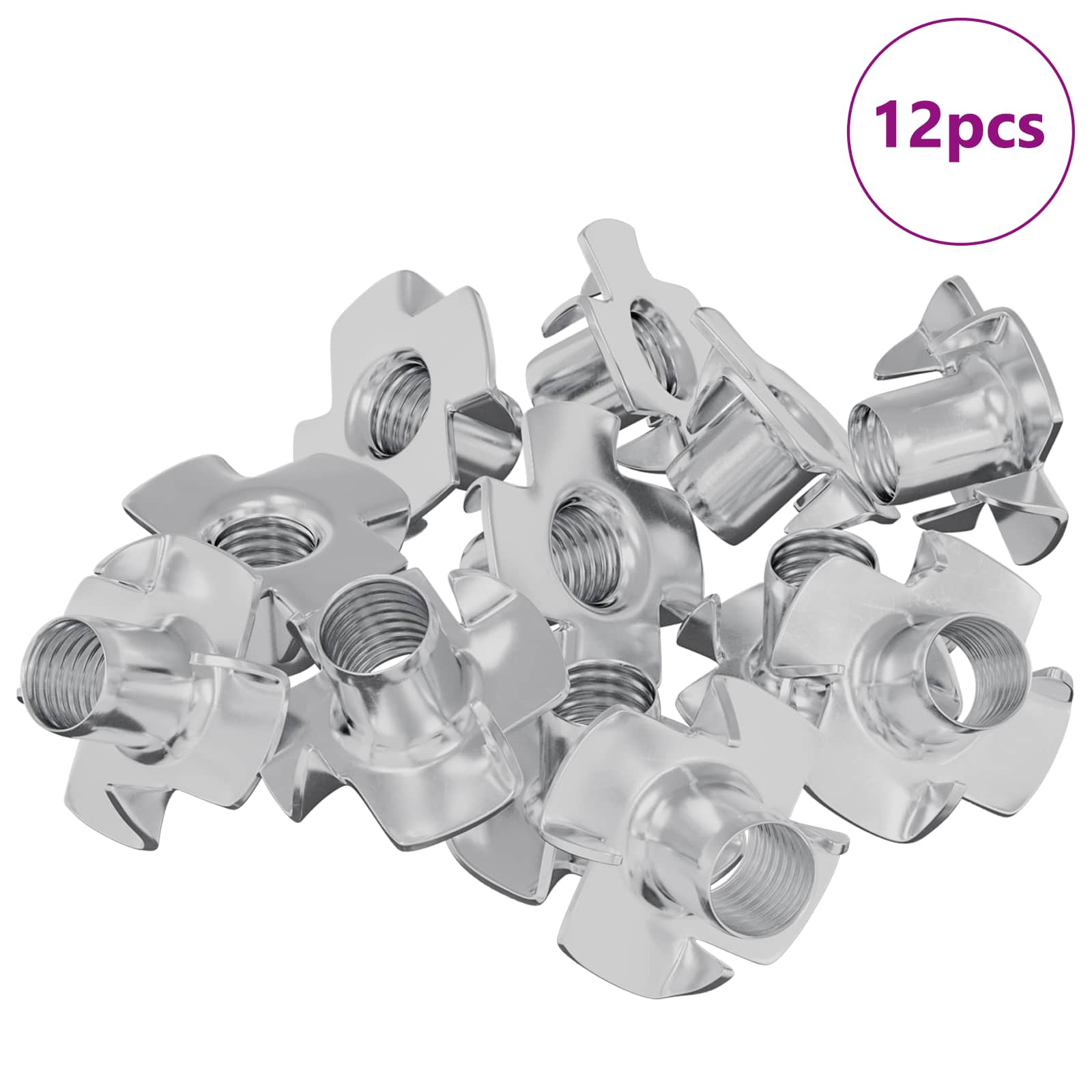 Stift-T-Nuss 2 pcs Silber M6 mm Stahl