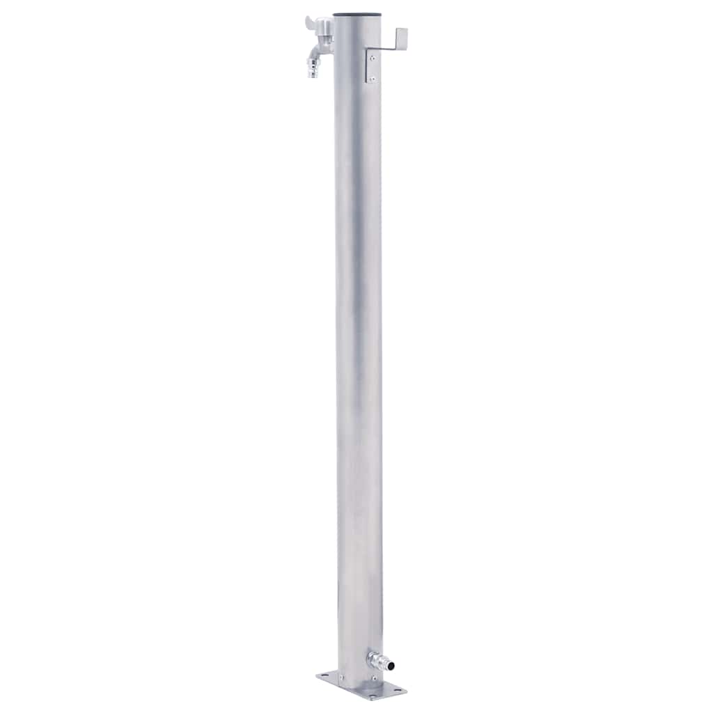 Wassersäule für den Garten 40 cm Edelstahl Quadratisch