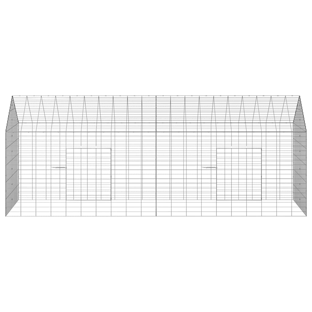 Hasenkäfig Silber 100 x 78 x 78 cm Verzinkter Stahl