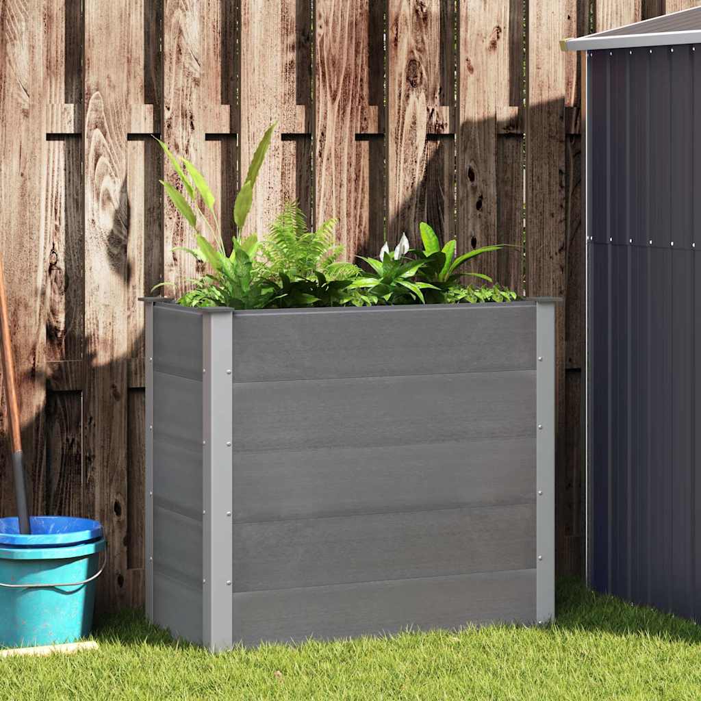 Garten-Hochbeet 200x50x54 cm WPC Grau