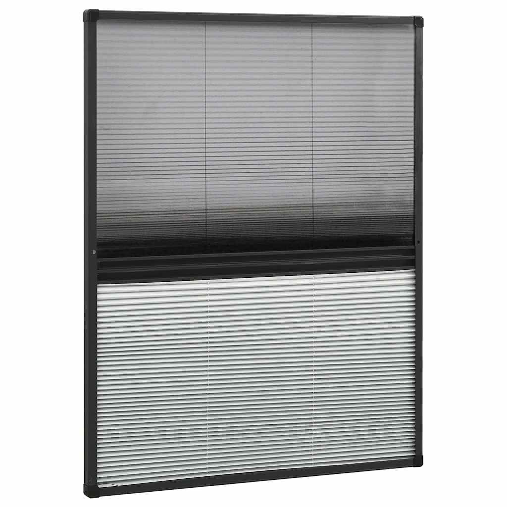 Plisse Insektenschutzfenster mit Jalousie Aluminium 160×80 cm