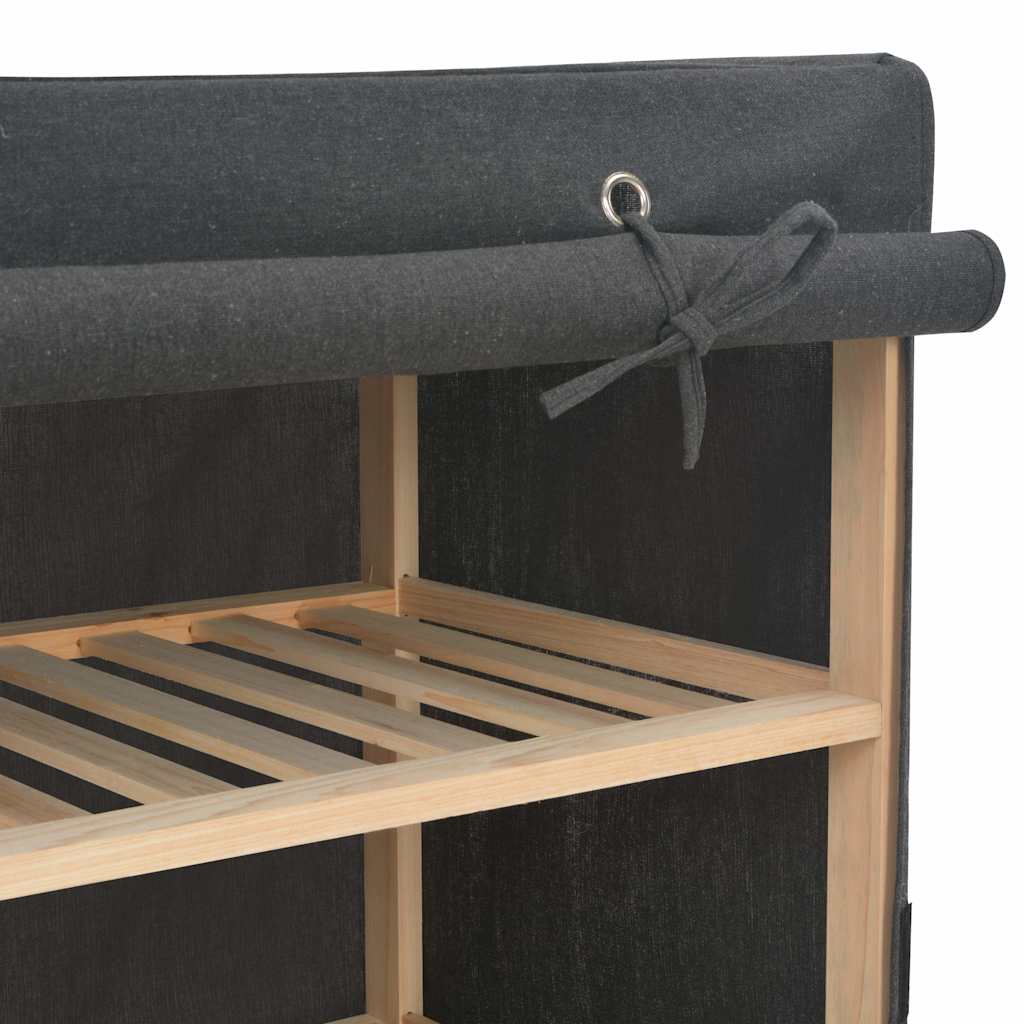 Schuhschrank mit Abdeckung Weiß 79 x 40 x 80 cm Stoff