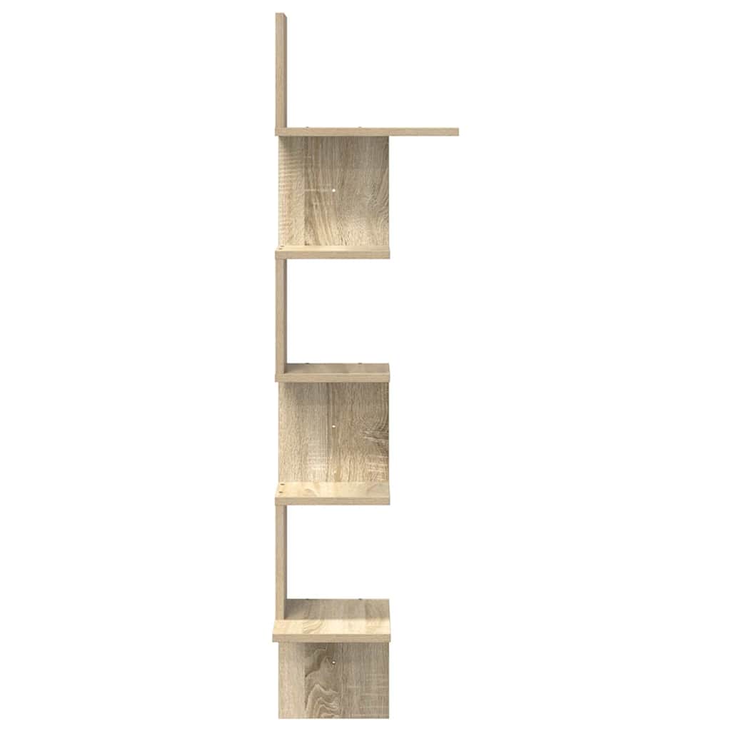 Wand-Eckregal Weiß 20x20x127,5 cm Holzwerkstoff