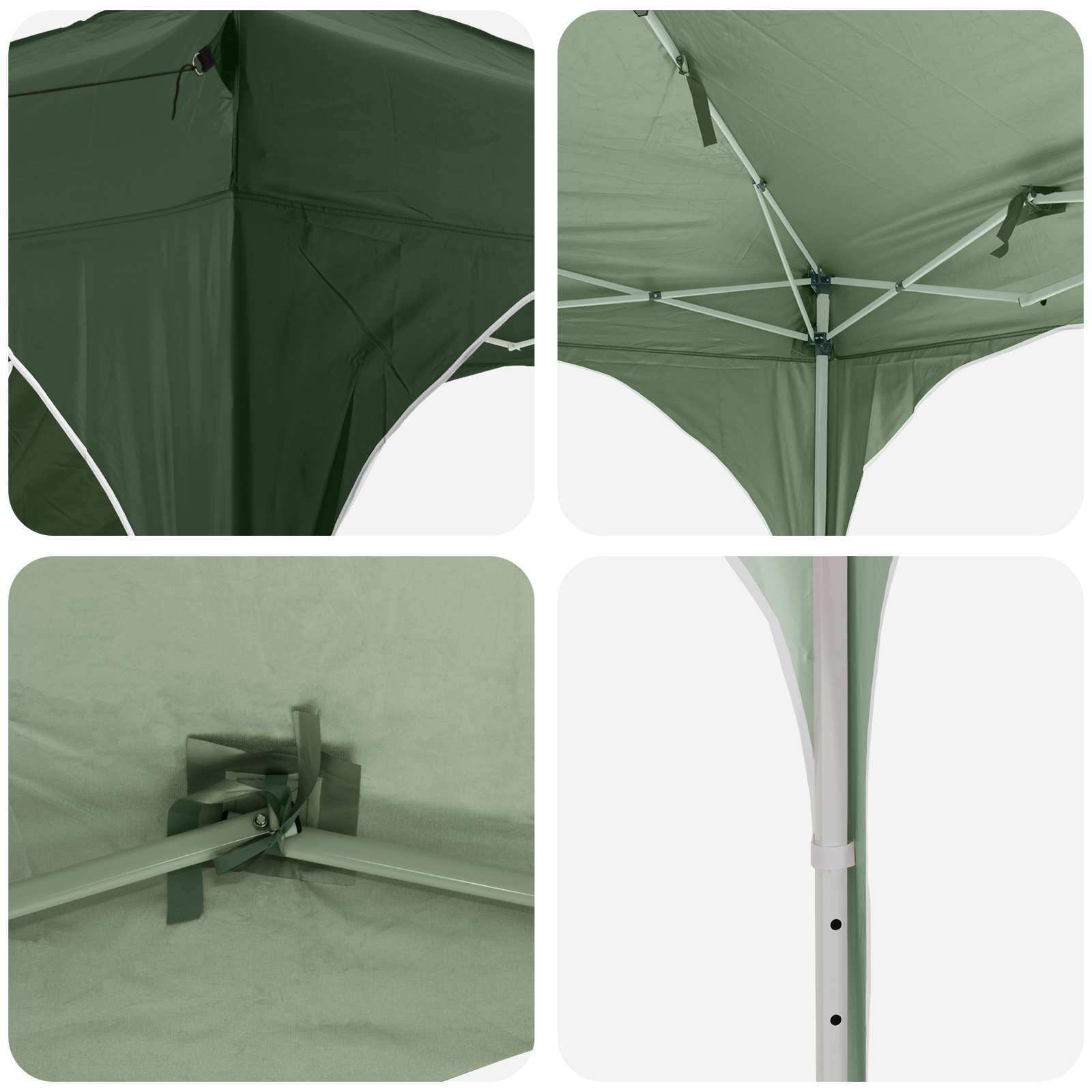 Pop-up Partyzelt 290 x 290 x 245 cm Creme