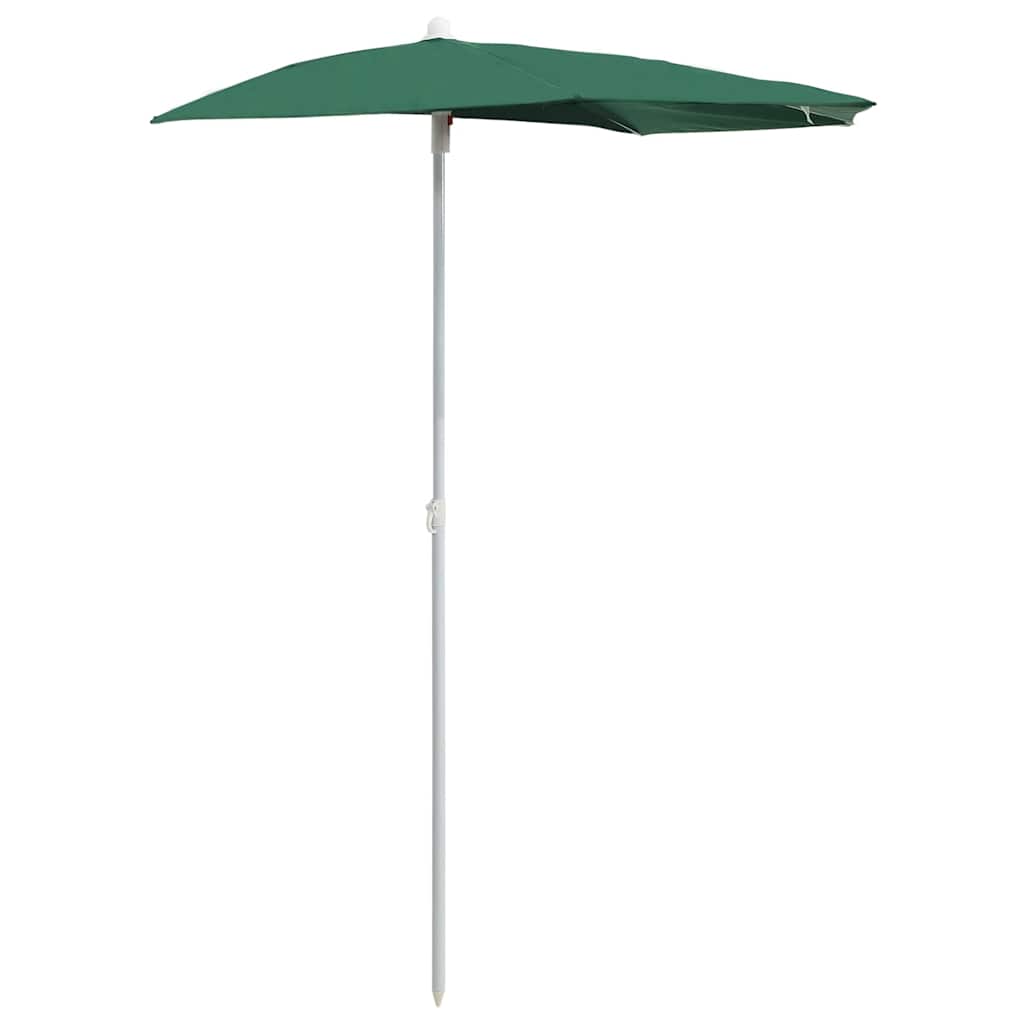 Halb-Sonnenschirm mit Mast 180x90 cm Anthrazit