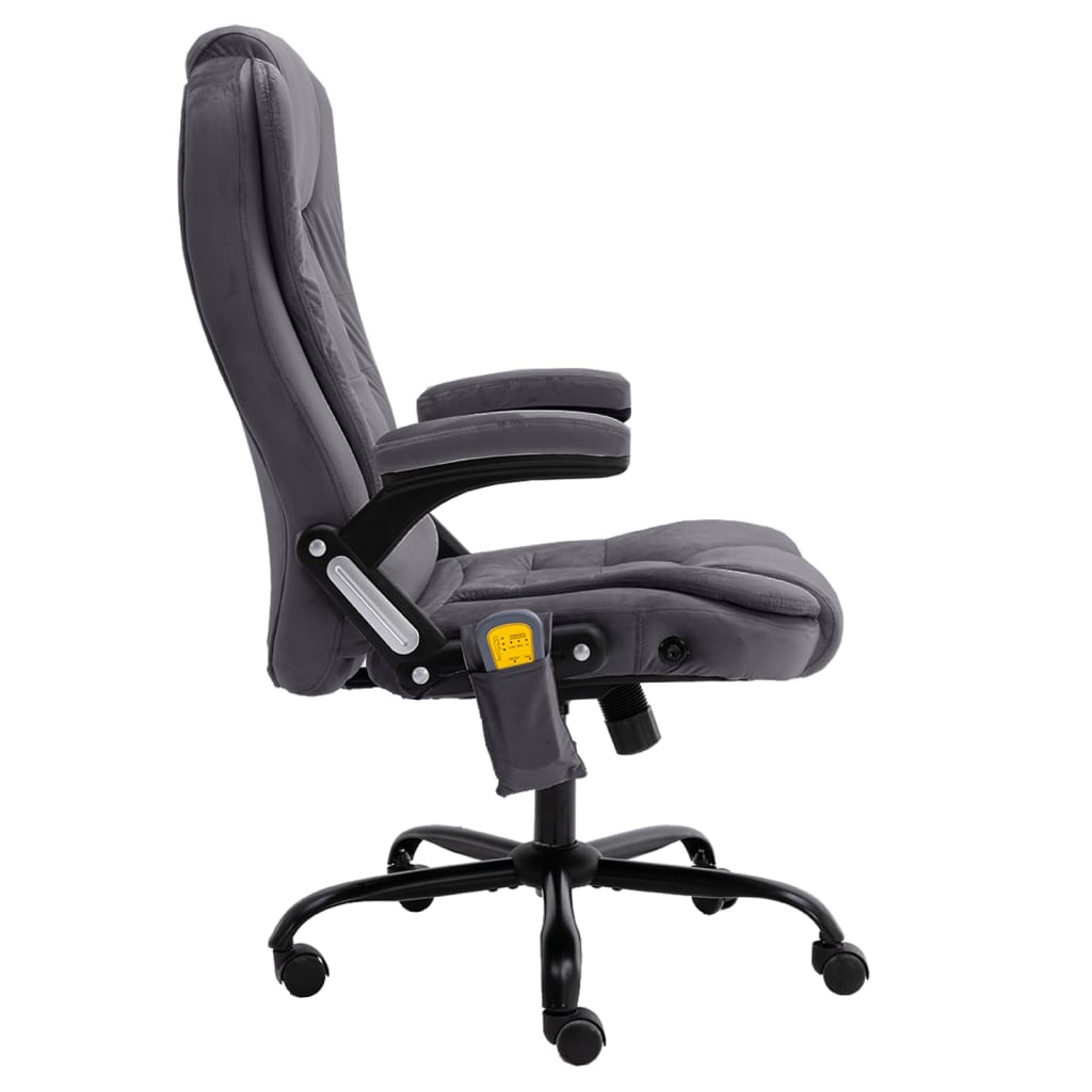 Bürostuhl Dunkelgrau Samt