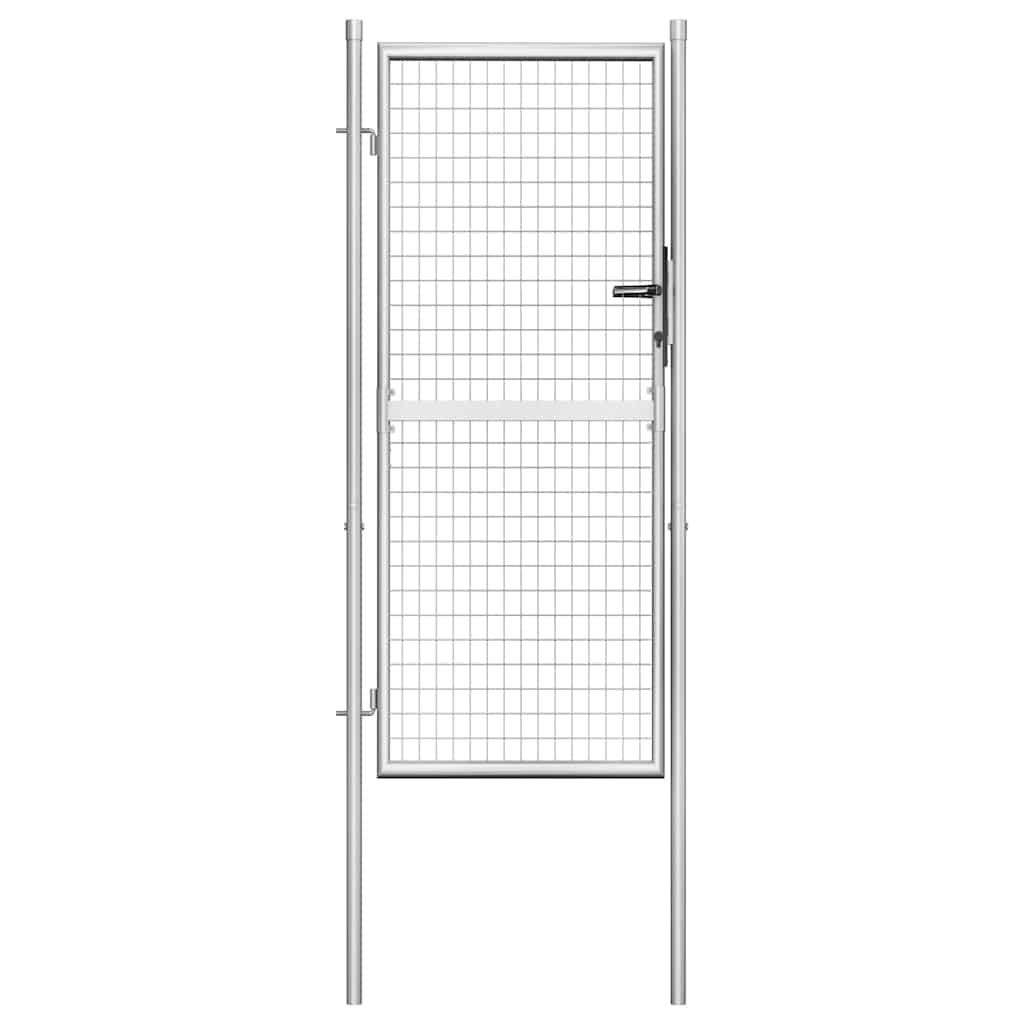Gartentor verzinkter Stahl 100 x 75 cm Silber