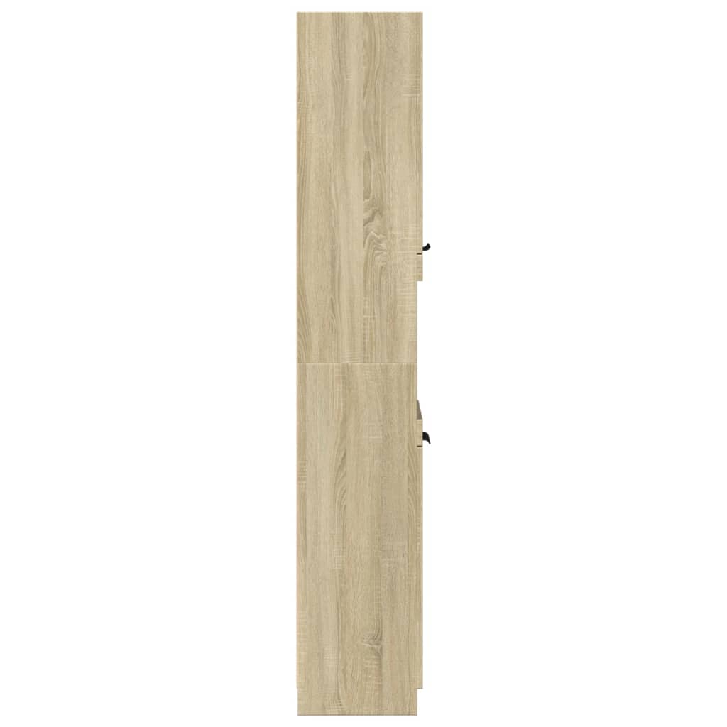 Badschrank Weiß 32x34x188,5 cm Holzwerkstoff