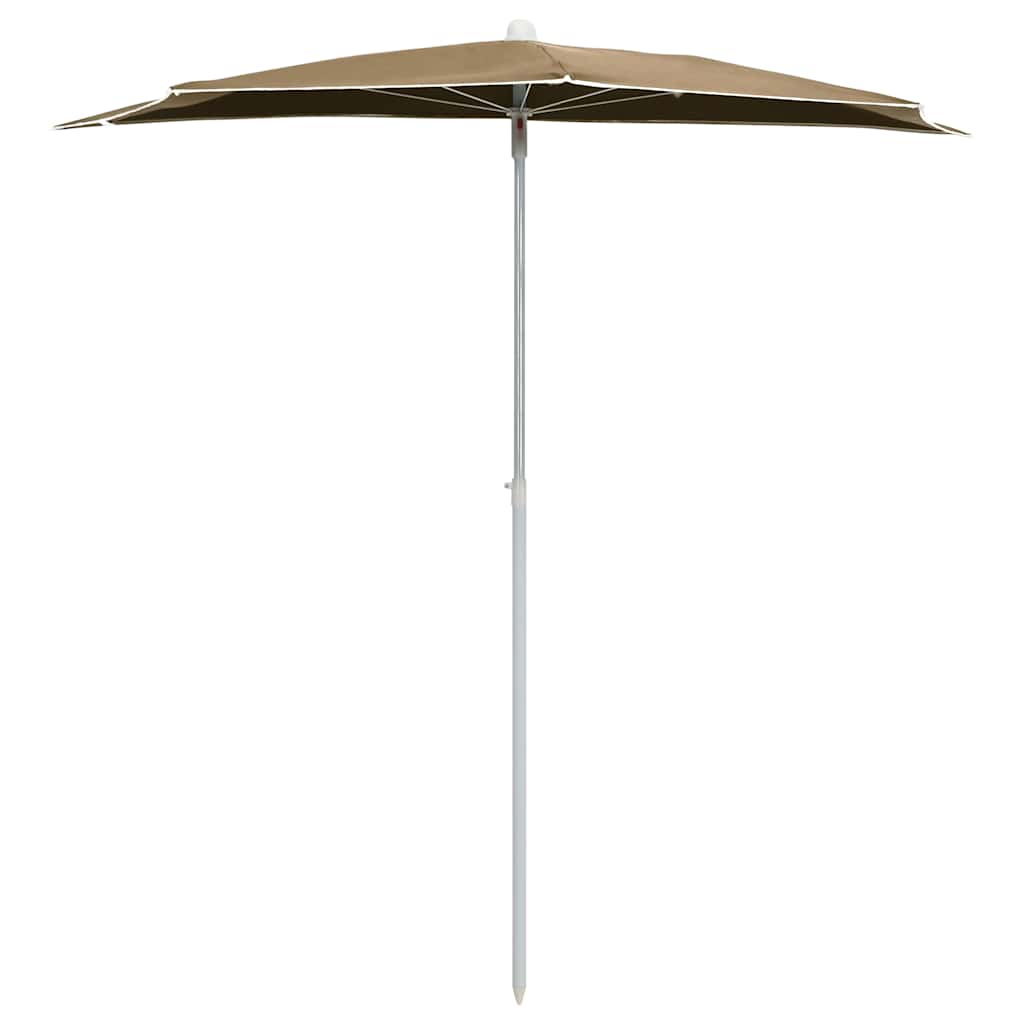 Halb-Sonnenschirm mit Mast 180x90 cm Anthrazit