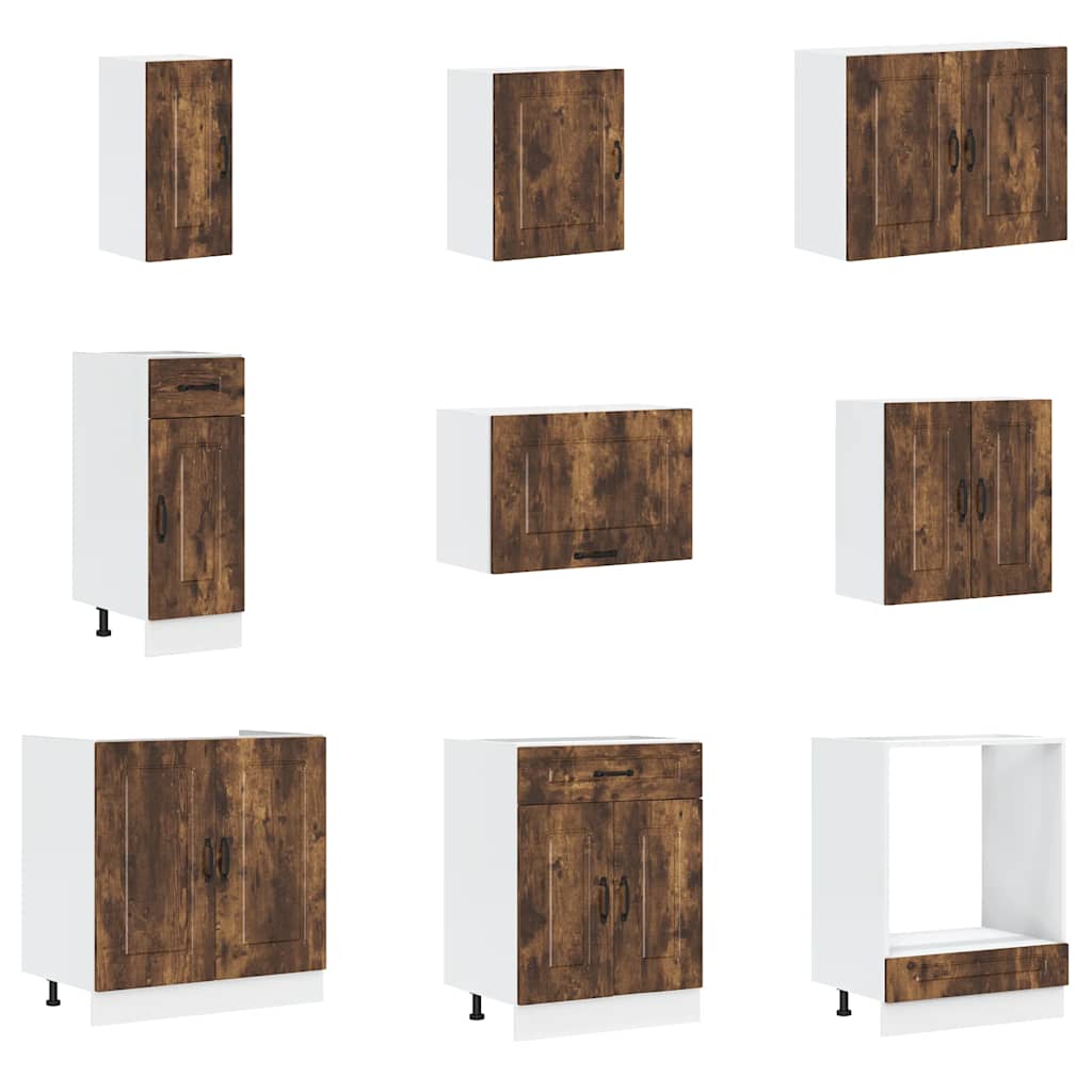 14-tlg. Küchenschrank-Set Kalmar Weiß Holzwerkstoff