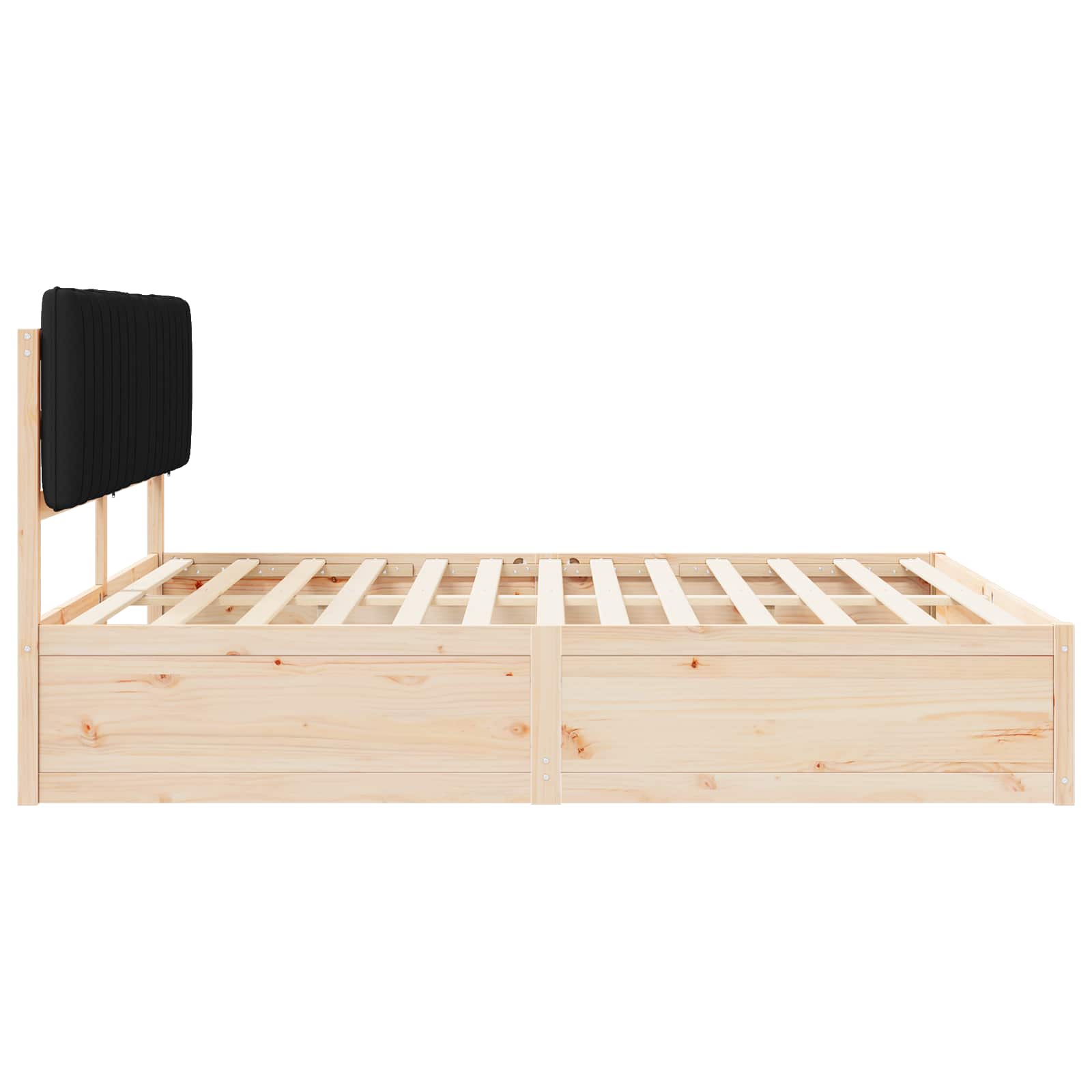 Bettgestell mit gepolstertem Kopfteil Hellgrau 200 x 200 cm