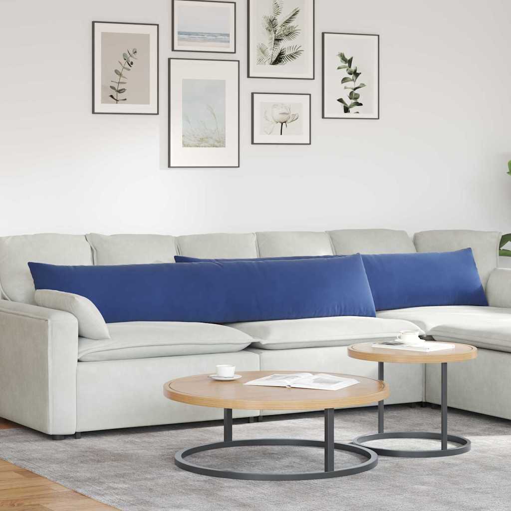 Sofakissen 2 Stück Blau 50 x 30 cm Cordstoff