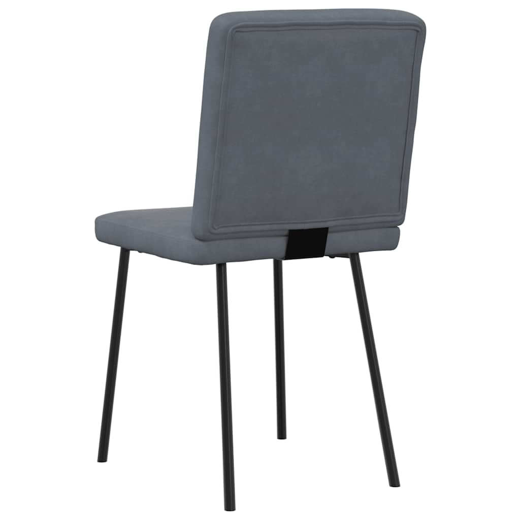 Esszimmerstühle 2 Stk. Hellgrau Samt