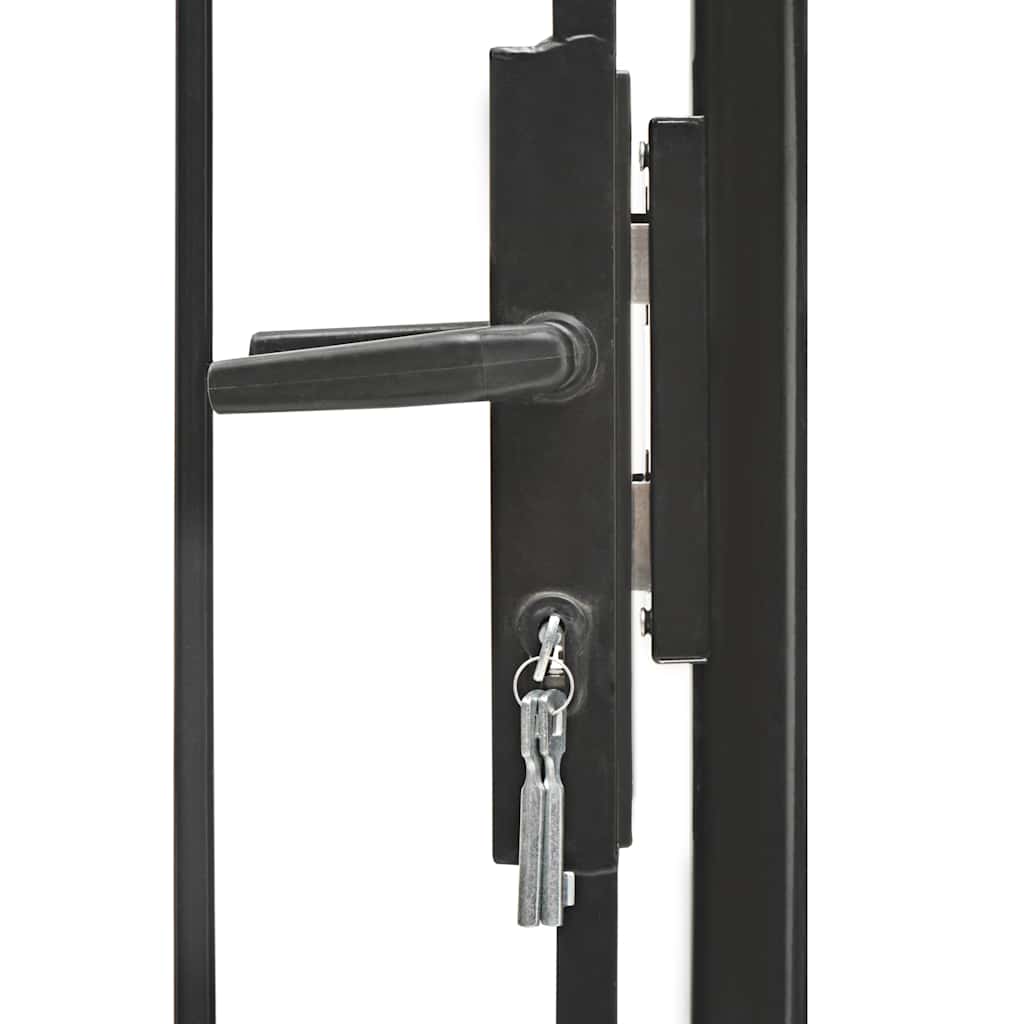 Gartentor Woerden Stahl 1x1 m Schwarz