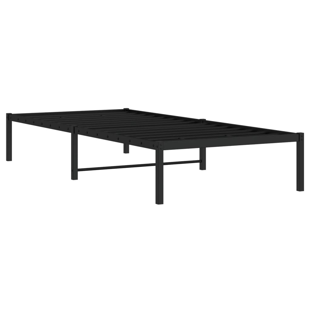 Bettgestell Metall Schwarz 75x190 cm