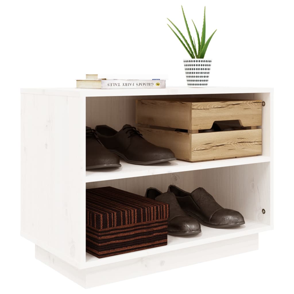 Schuhregal 60x34x45 cm Massivholz Kiefer