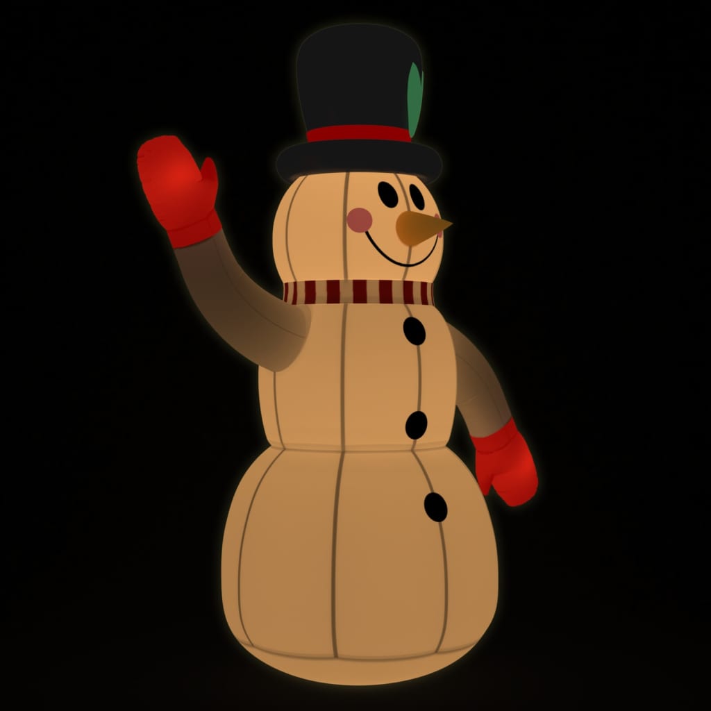 Aufblasbarer Schneemann mit LEDs 455 cm