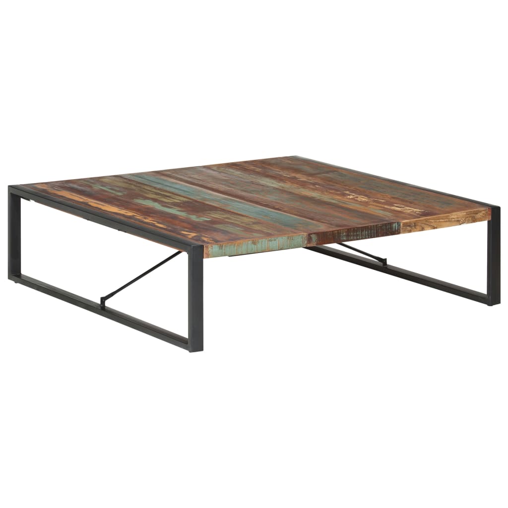 Couchtisch 140x140x40 cm Raues Mangoholz