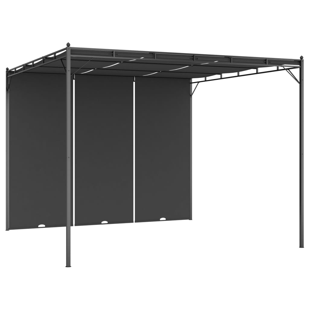 Pavillon 4 x 3 x 2,3 m Grün Polyester und Stahl