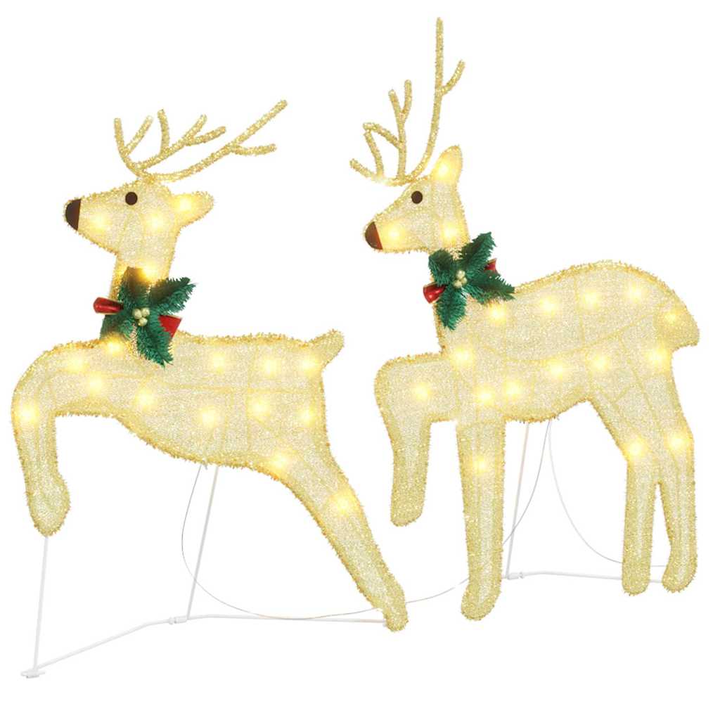 LED Rentiere 4 pcs Gold Stoff