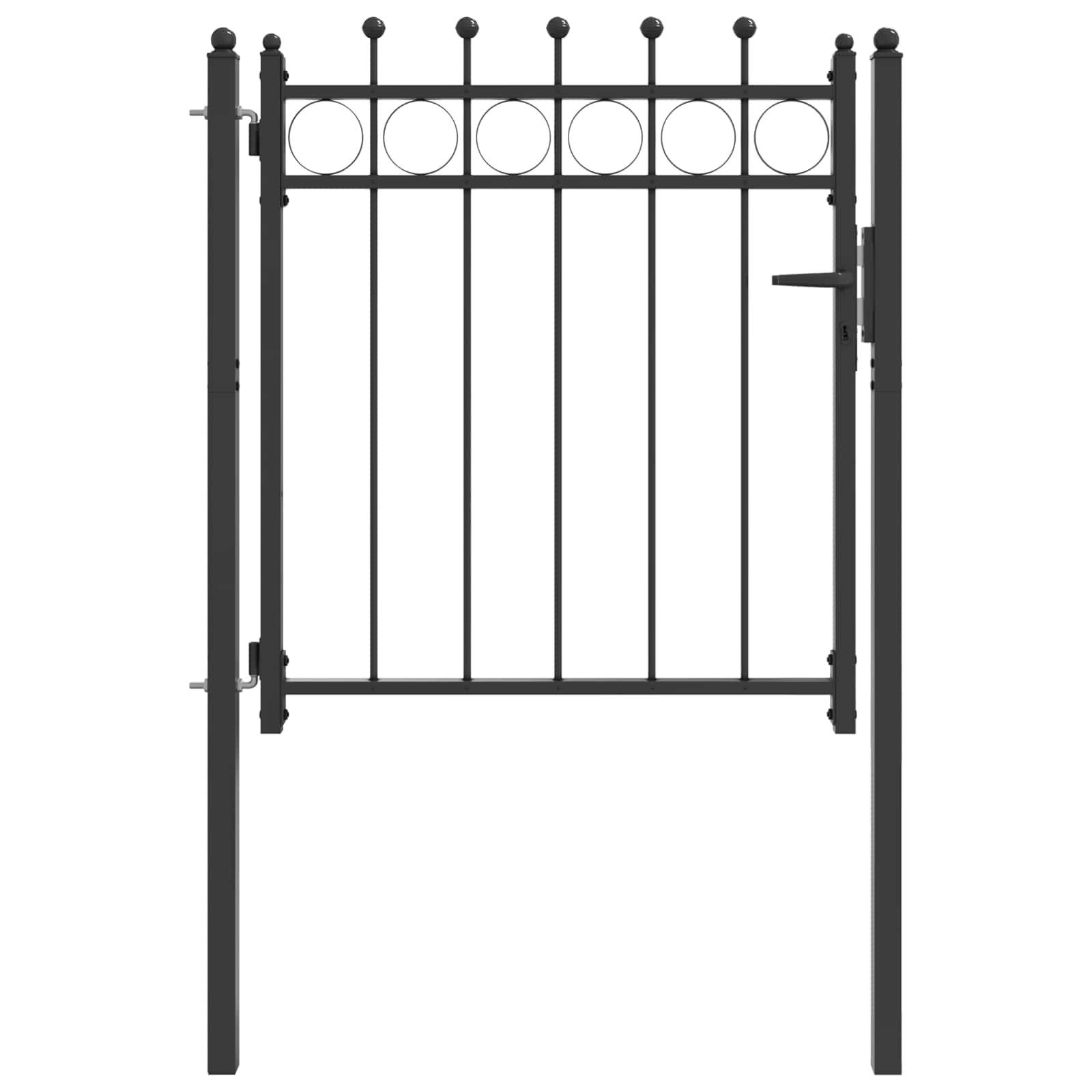 Zauntor HORST 100 x 75 cm Metall Schwarz Abschließbar