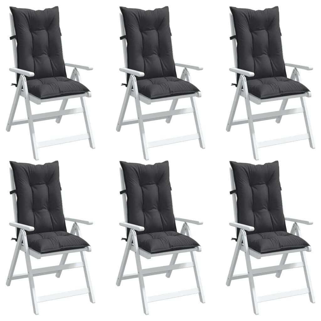 Hochlehner-Auflagen 2 Stk. Melange Anthrazit 120x50x7cm Stoff