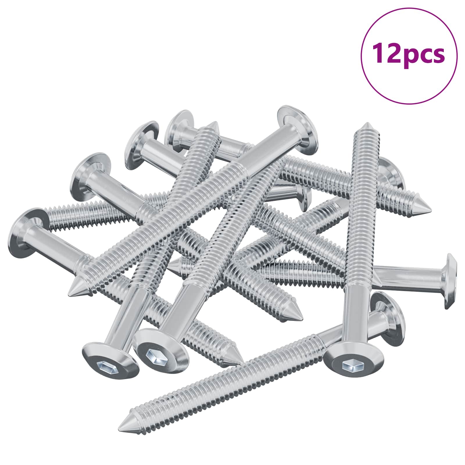 Schraube 2 pcs Silber M6 x 50 mm Stahl