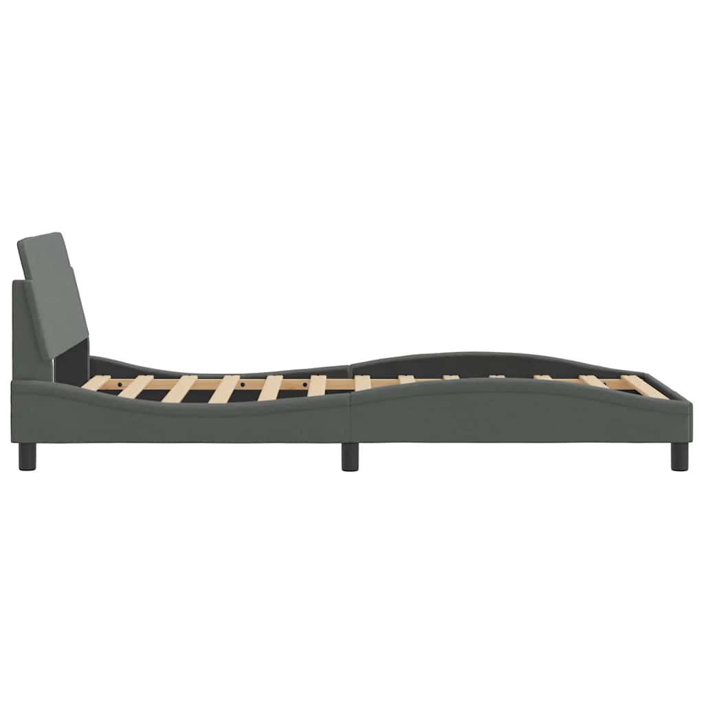 Bettgestell "Dover" Hellgrau 100x190 cm Stoff