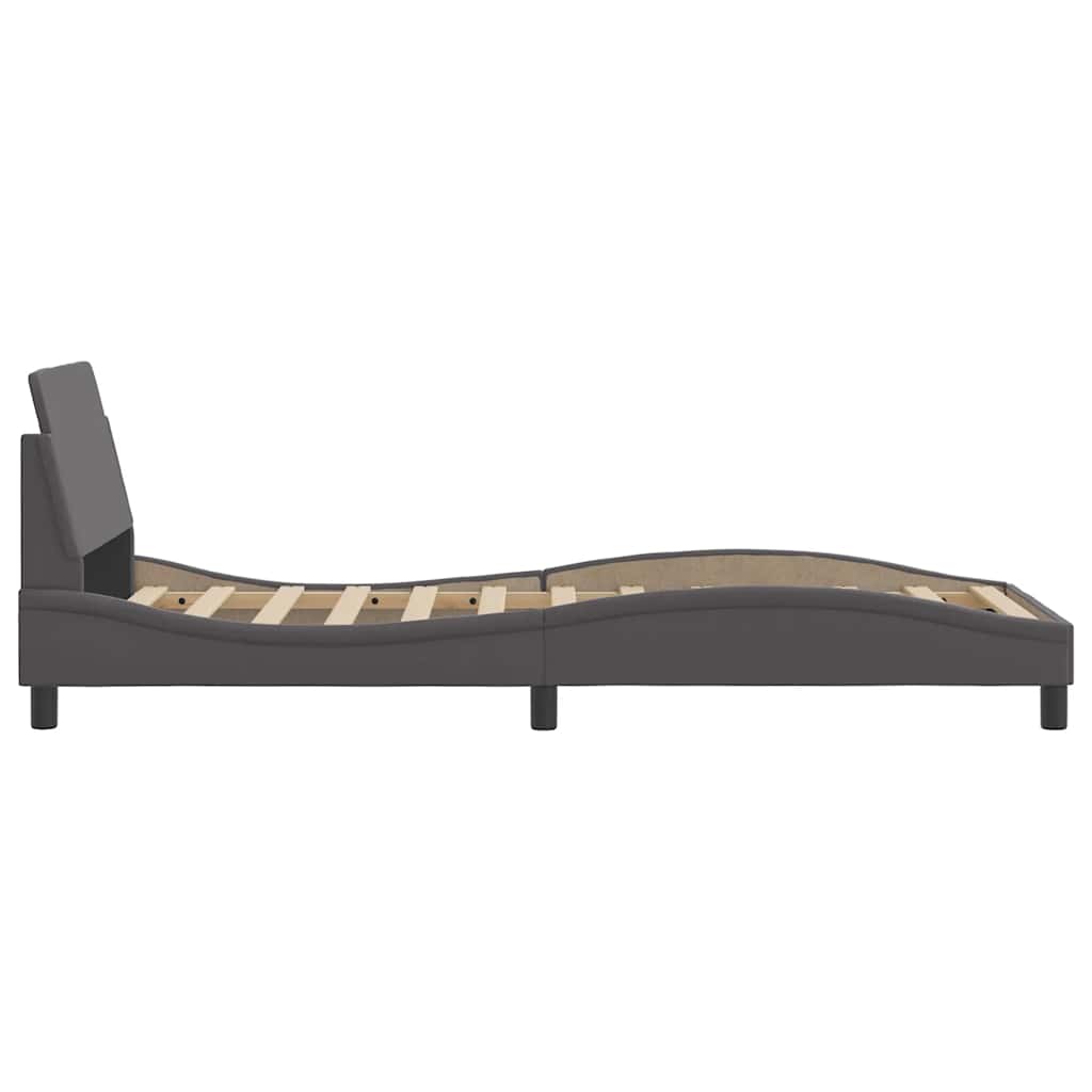 Bettgestell "Dover" Schwarz 80x200 cm Kunstleder