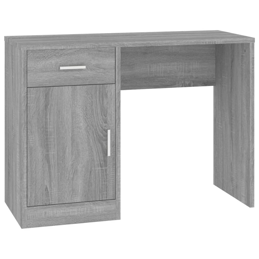 Schreibtisch mit Schublade und Schrank Eiche 100x40x73 cm