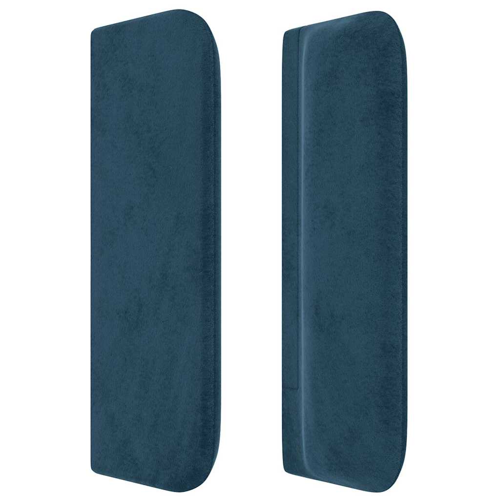 Kopfteil mit Ohren Dunkelblau 93x16x78/88 cm Samt