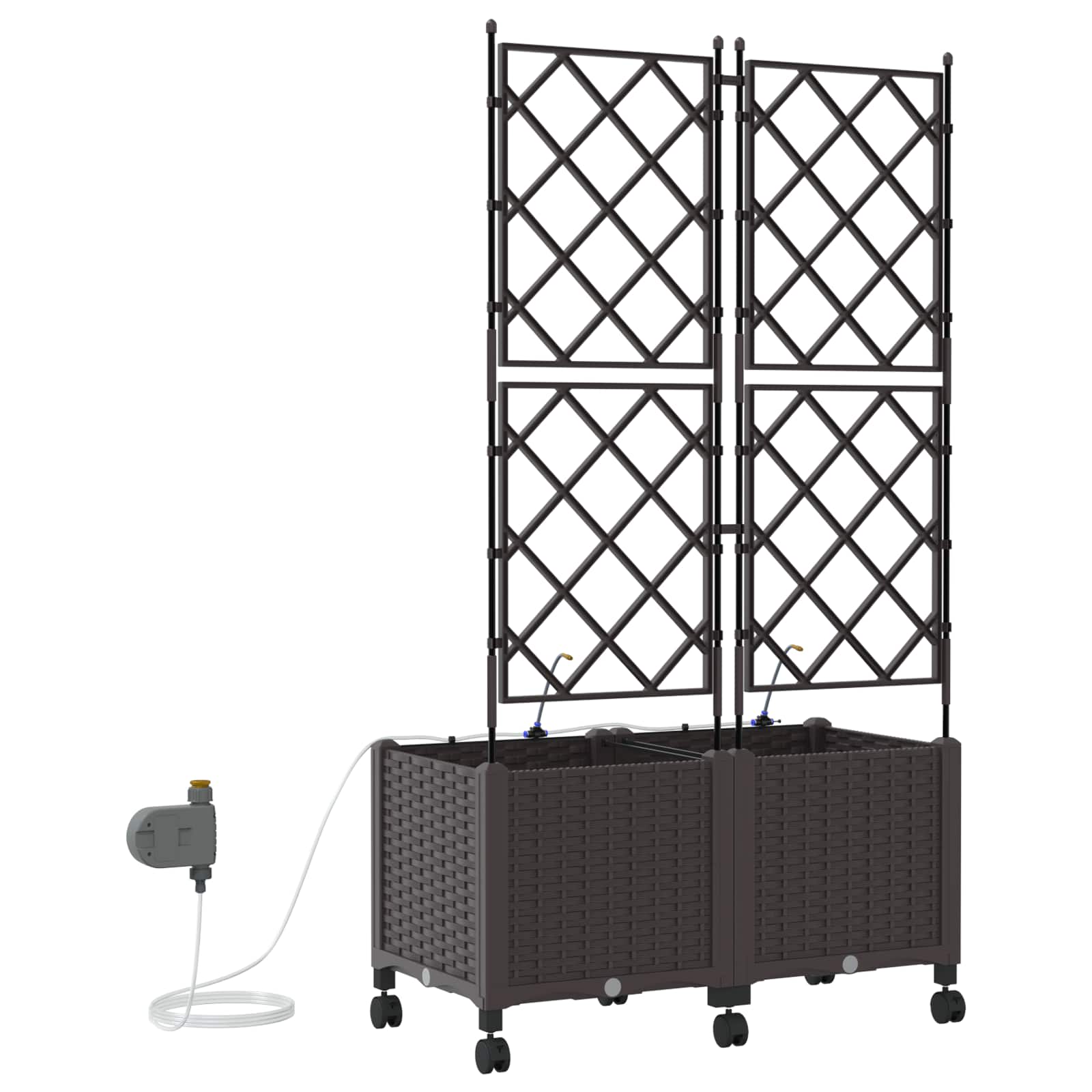 Garten-Pflanzgefäß 4 Stk. Braun 160 x 40 x 22 cm PP