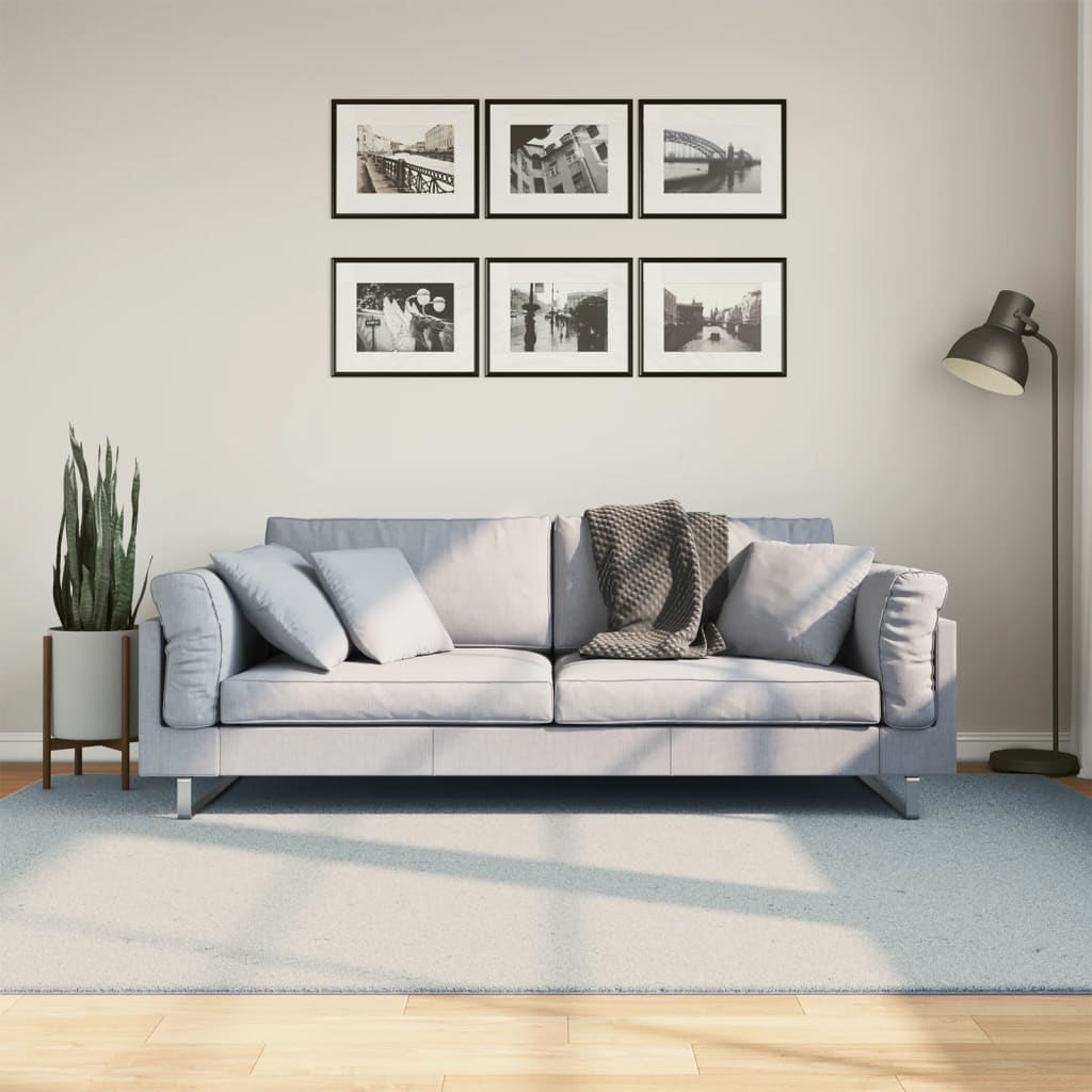 Teppich HUARTE Kurzflor Weich und Waschbar Anthrazit 60x110 cm