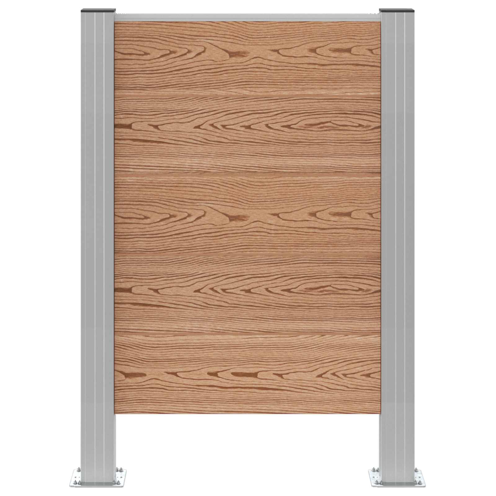 Mülltonnenzaun Braun 161 x 85 x 115 cm Aluminium und WPC