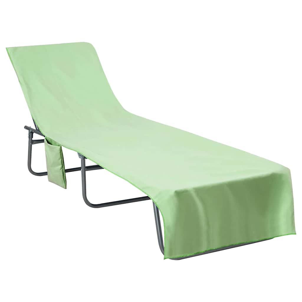 Sonnenliege-Tücher 2 pcs Schwarz 210 x 75 cm