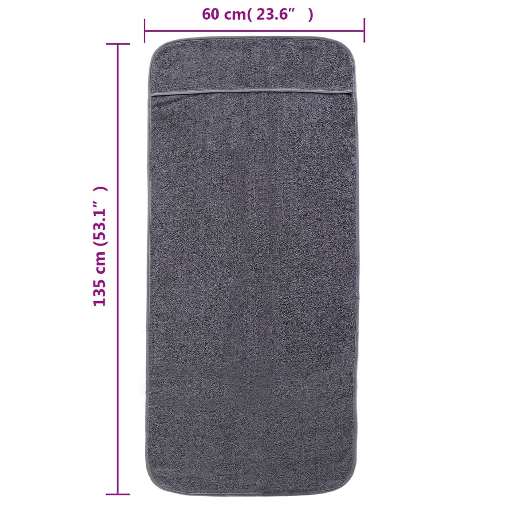 Strandtücher 4 Stk. Weiß 60x135 cm Stoff 400 GSM