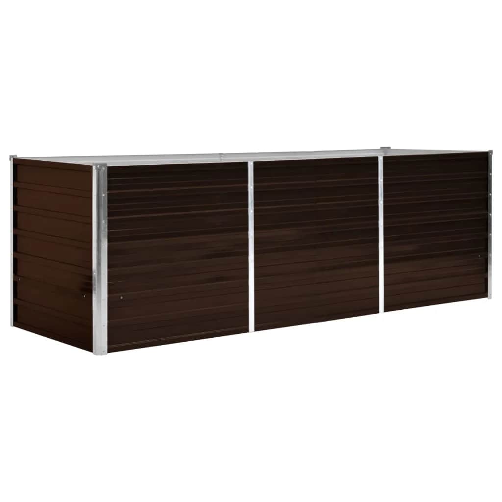 Hochbeet Braun 160 x 80 x 77 cm Verzinkter Stahl