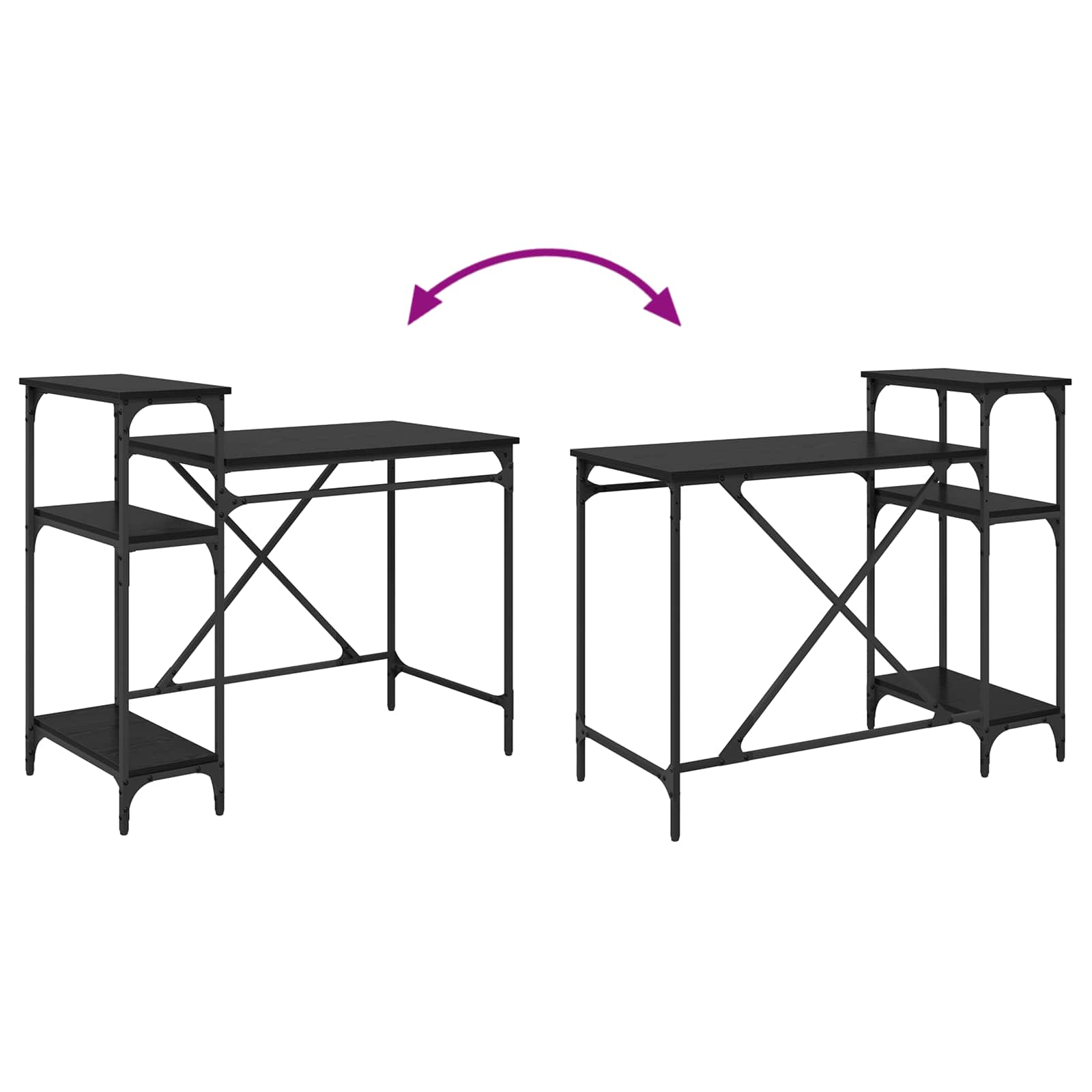 Schreibtisch mit Regal Sonoma-Eiche 135x50x90 cm Holzwerkstoff