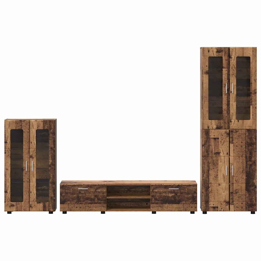 Highboard mit Regal FLORIN Weiß 60 x 35 x 182 cm Holzwerkstoff