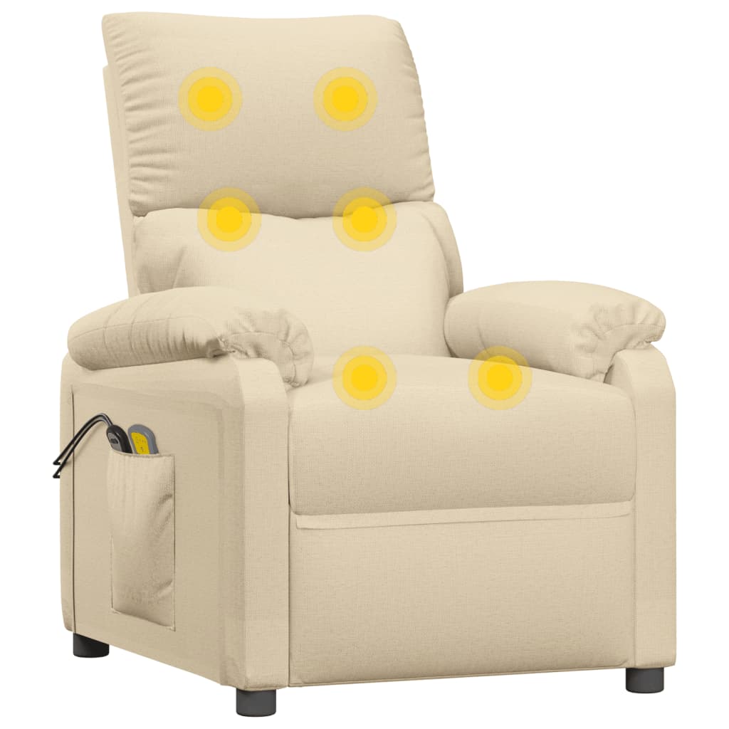 Massagesessel Elektrisch Schwarz Stoff