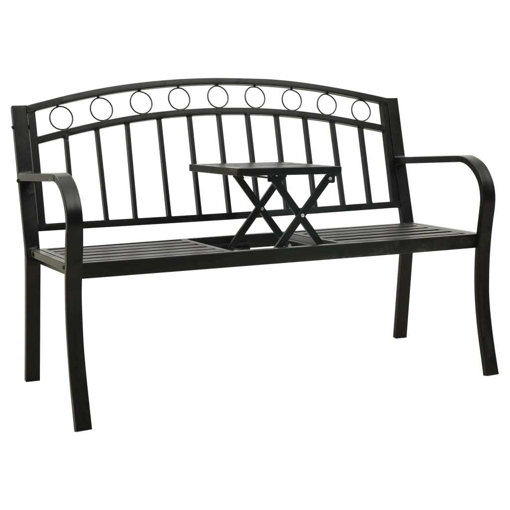 Gartenbank Grau 120 cm Stahl