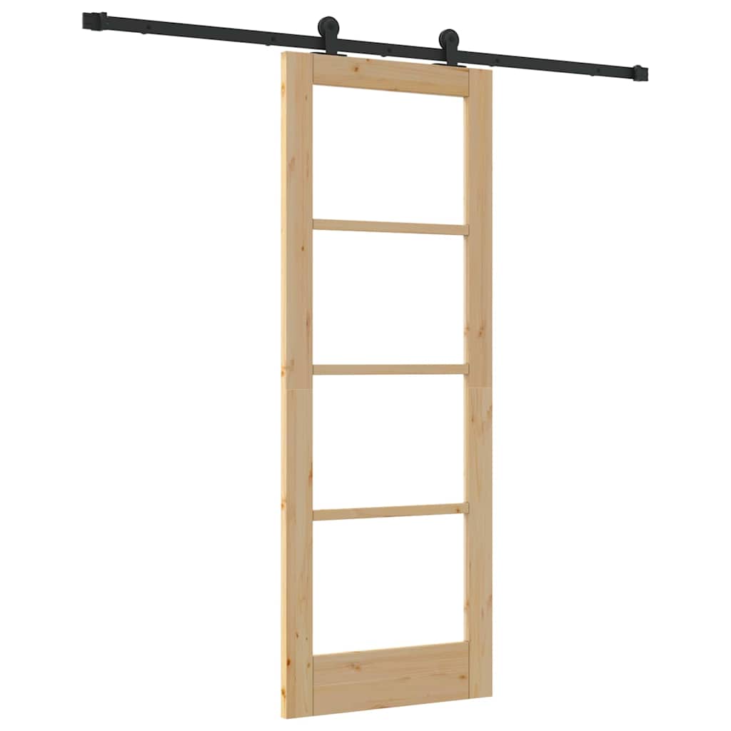 Schiebetür ORKDAL Natürlich und Schwarz 61 x 198,5 cm
