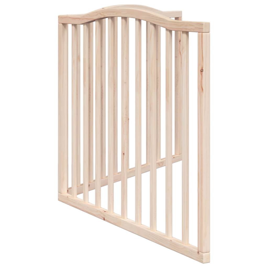 3-tlg. Hundetor Faltbar 150 cm Pappelholz