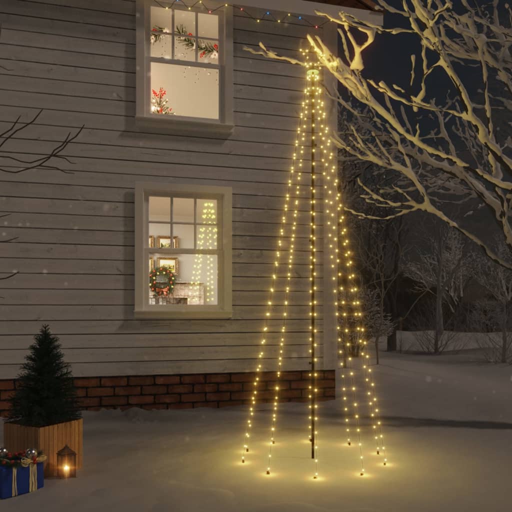 LED-Weihnachtsbaum mit Erdnägeln Mehrfarbig 310 LEDs 300 cm