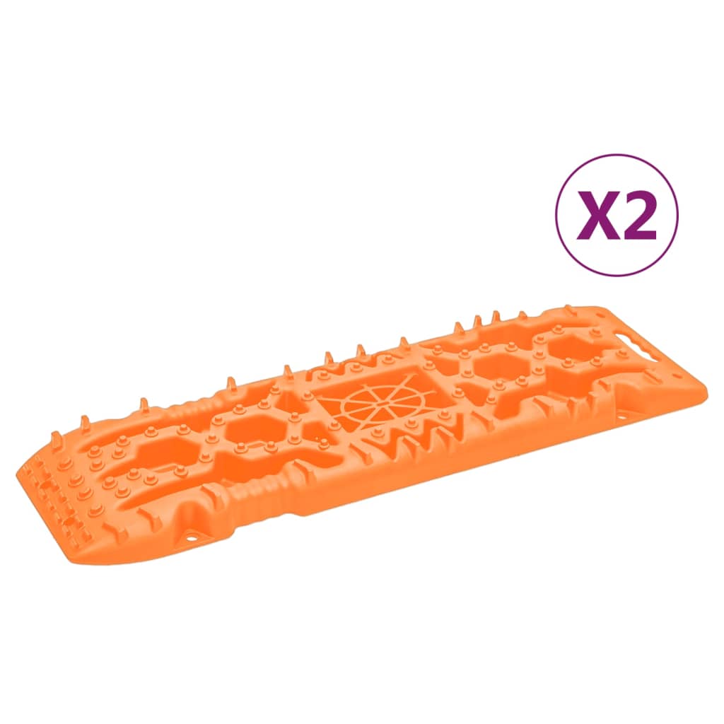 Traktionsmatten 2 Stk. Schwarz 107x31x7 cm Nylon