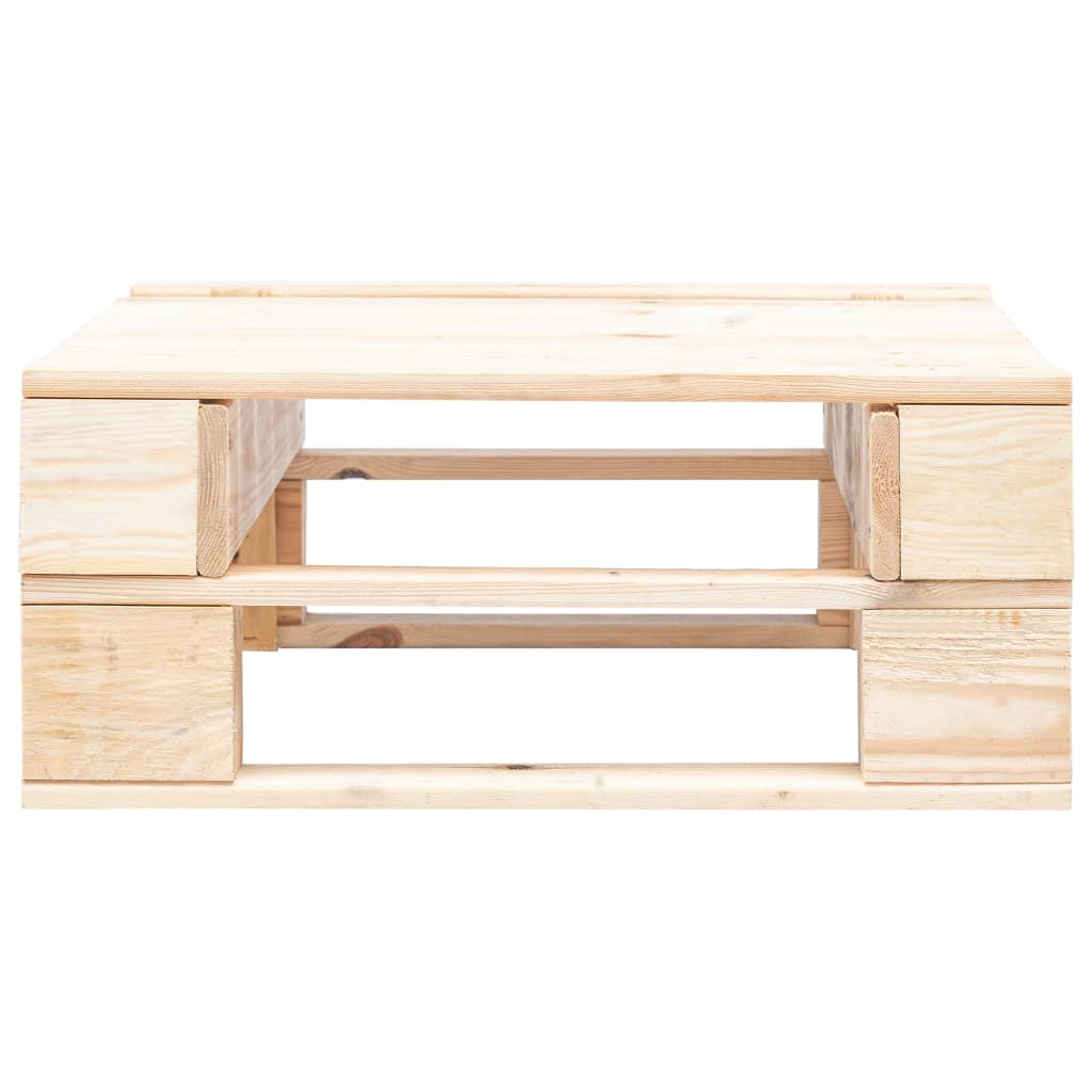 Outdoor-Ottomane Paletten Holz Grau