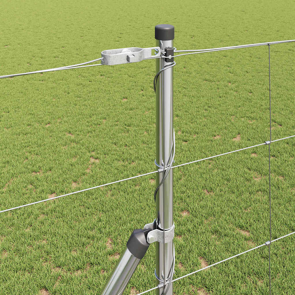 Ground Fix Geschweißter Drahtzaun 25 x 0,8 m Silber Netz