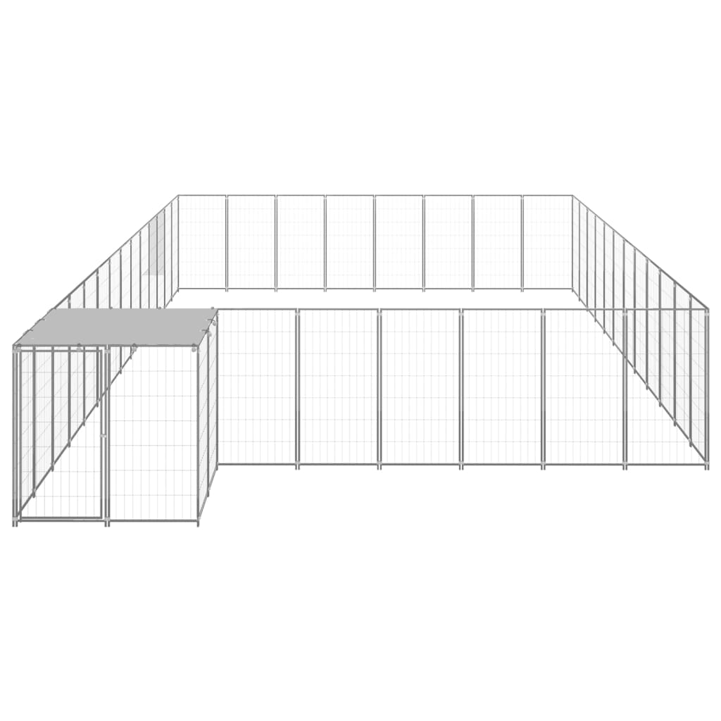 Hundezwinger Schwarz 6,05 m² Stahl