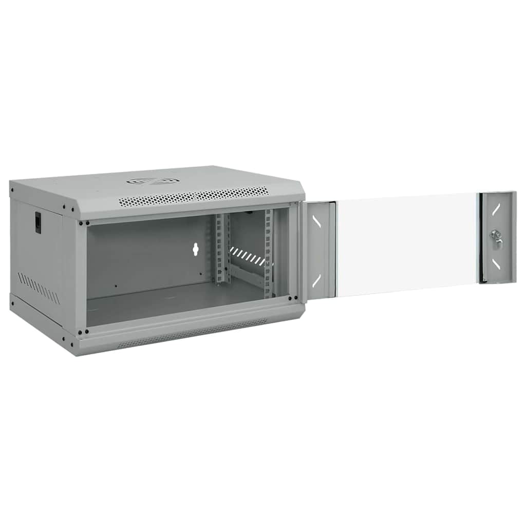 Netzwerkschrank mit Speicher Grau 60 x 45 x 28 cm Stahl